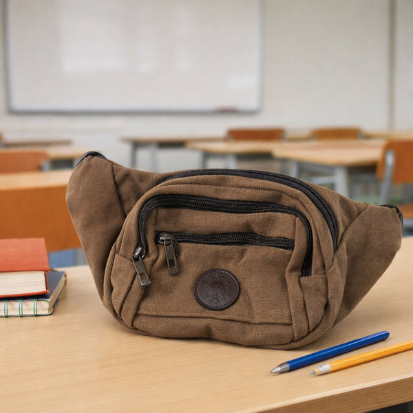 Stylish Canvas Waist Bag For Men  Women (1 Pc)